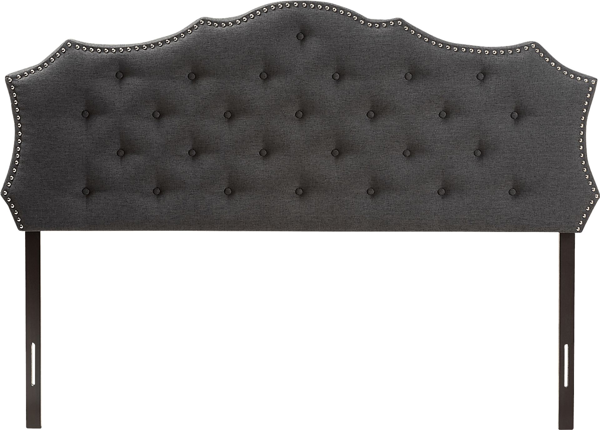 Poppleton Charcoal Queen Upholstered Headboard - Image 1