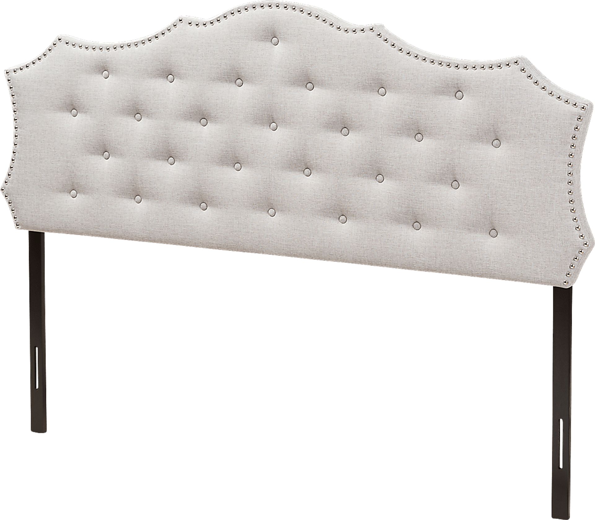 Poppleton Gray King Upholstered Headboard - Image 3