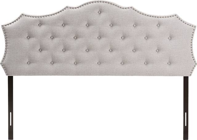 Poppleton Gray King Upholstered Headboard - Thumbnail - Image 1