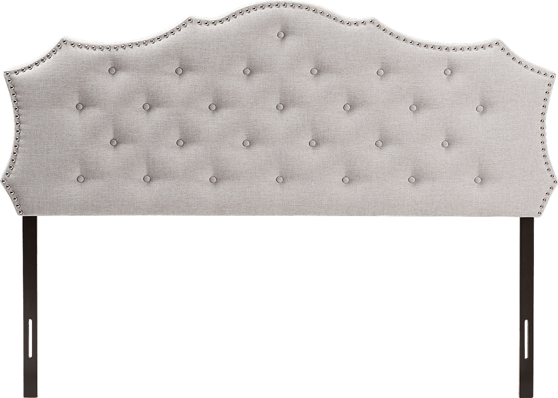 Poppleton Gray Queen Upholstered Headboard - Image 1