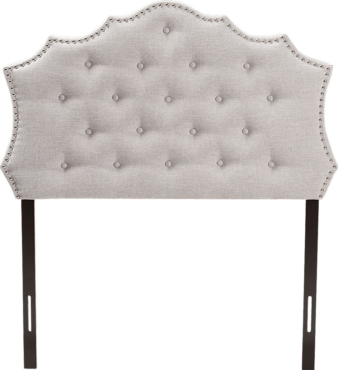 Poppleton Gray Twin Upholstered Headboard