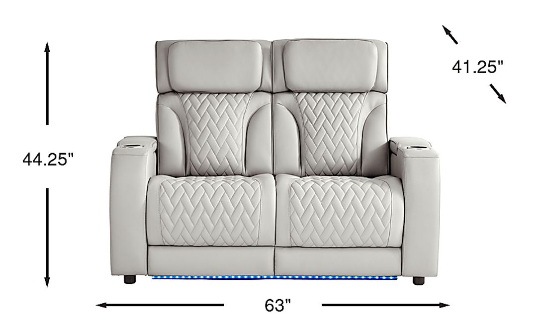 Port Royal Leather Stationary Loveseat