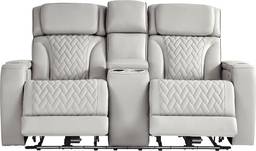 triple power reclining console loveseat