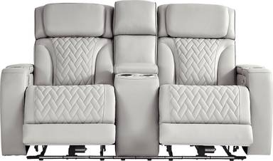 triple power reclining console loveseat