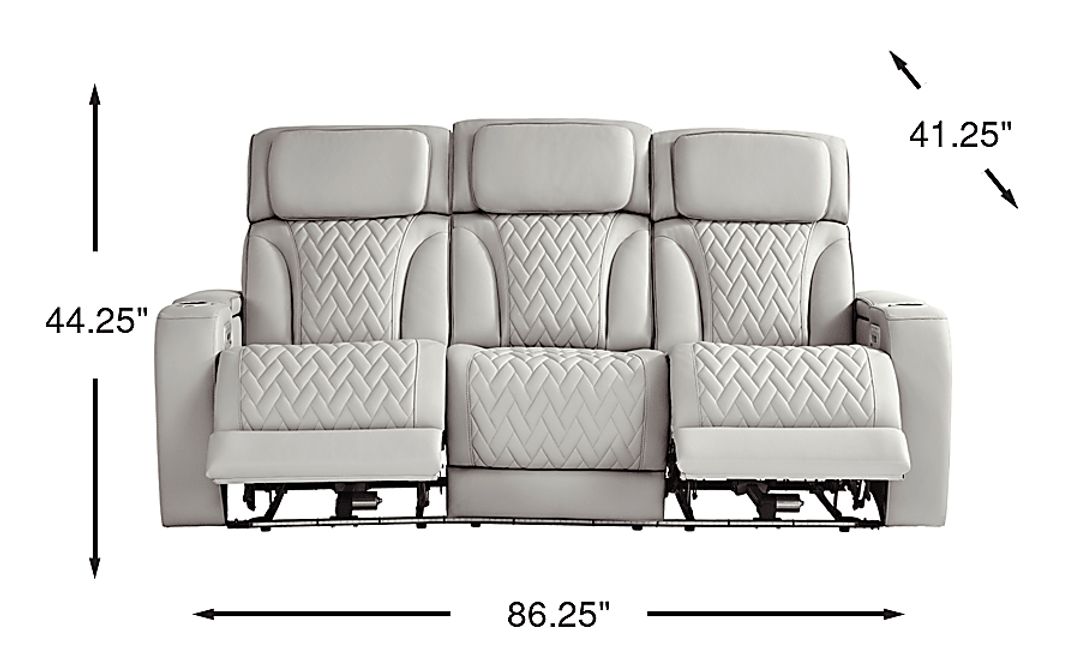 Port Royal Leather Triple Power Reclining Sofa