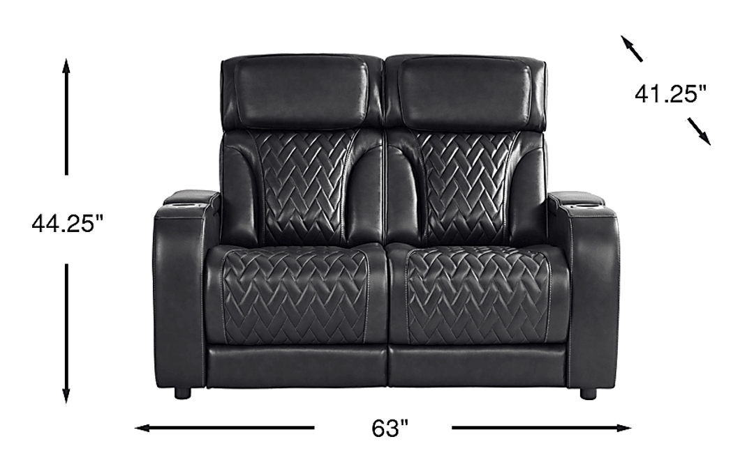 Port Royal Leather Stationary Loveseat