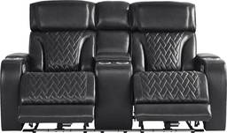 triple power reclining console loveseat