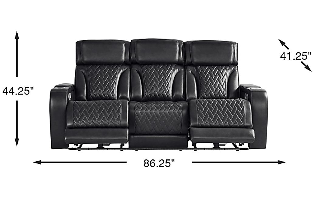 Port Royal Leather Triple Power Reclining Sofa