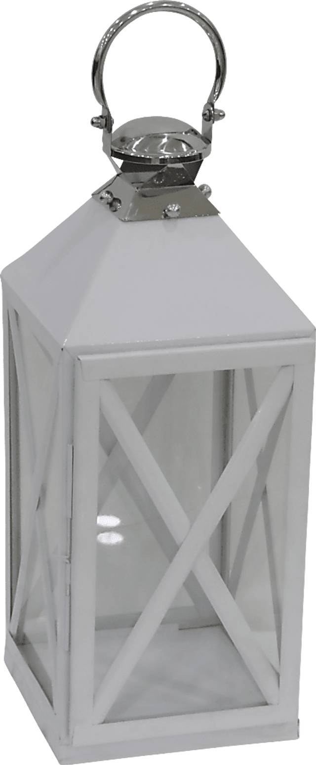 Port Talba Silver Medium Indoor/Outdoor Lantern - Thumbnail - Image 1