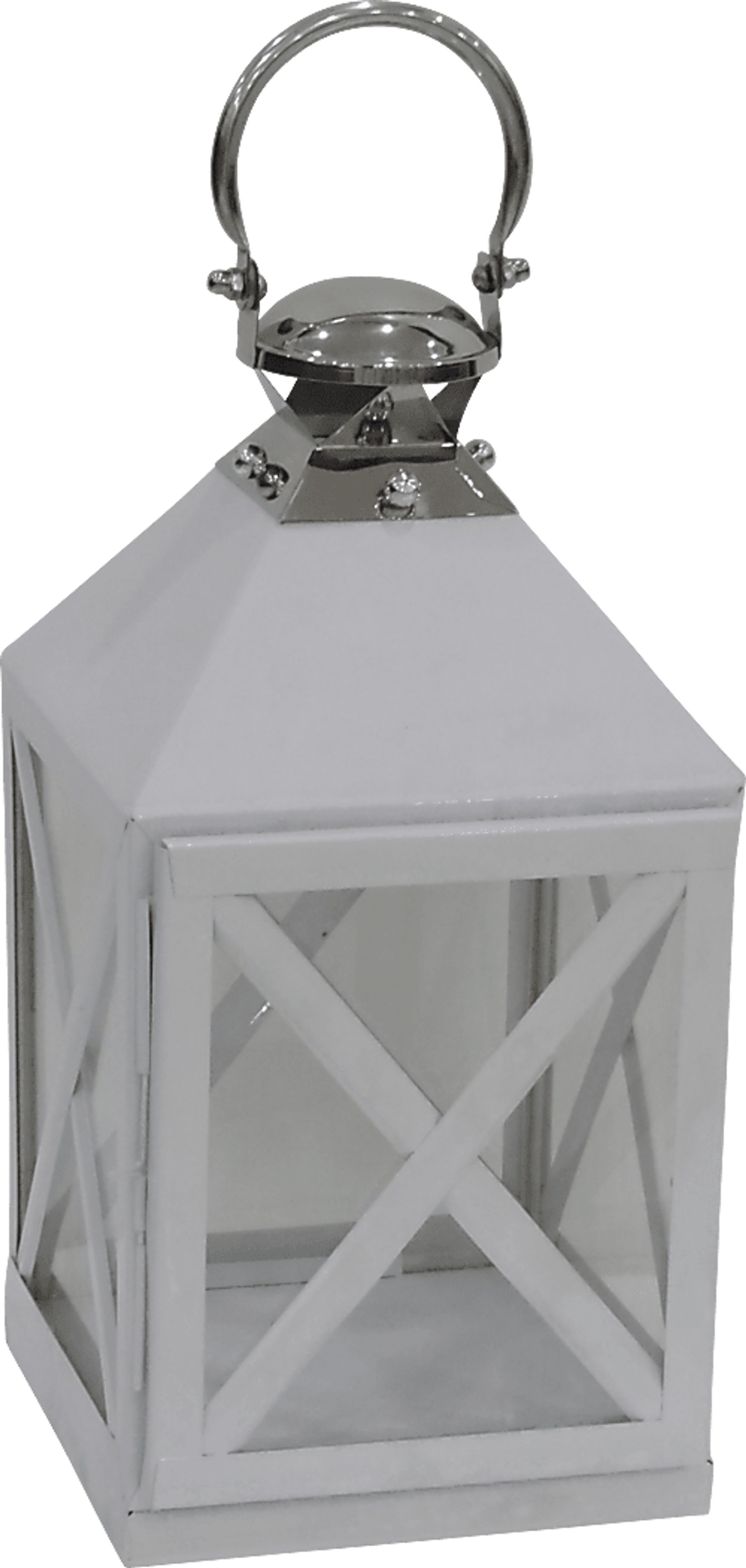 Port Talba Silver Small Indoor/Outdoor Lantern - Image 1