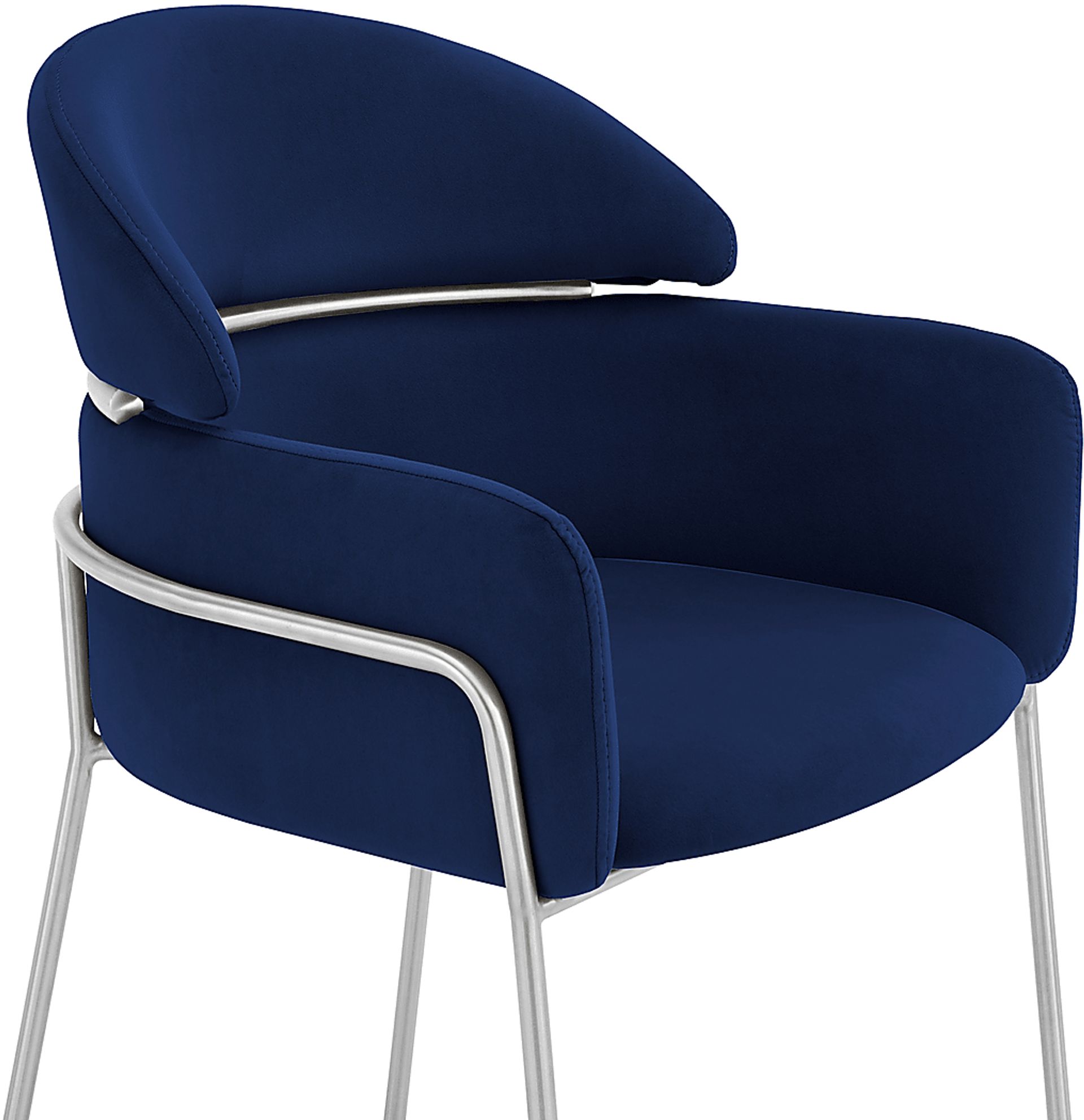 Portalane Dark Blue Dining Chair, Set of 2 - Image 4