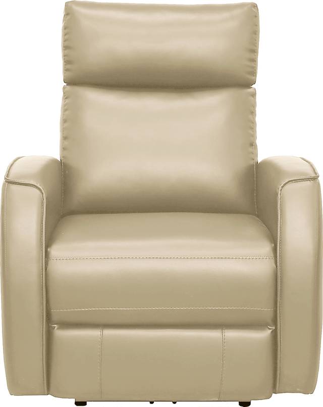 Porter Lane Beige Dual Power Recliner - Thumbnail - Image 1