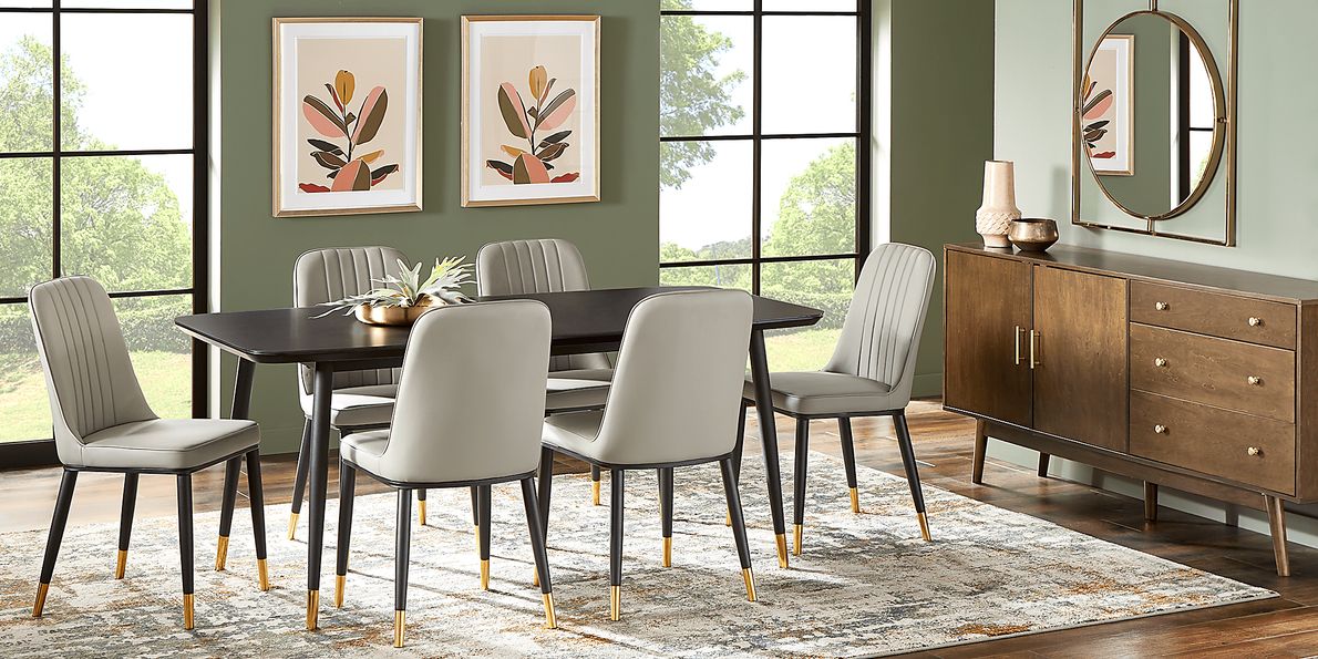 Portland Square 5 Pc Black Black,Colors Dining Room Set With Dining