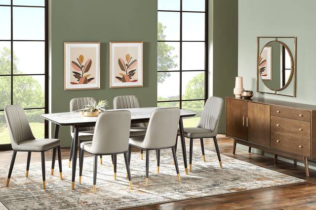 Portland Square White Rectangle 5 Pc Dining Room - Thumbnail - Image 1