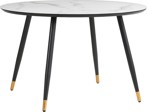 Portland Square White Round Dining Table