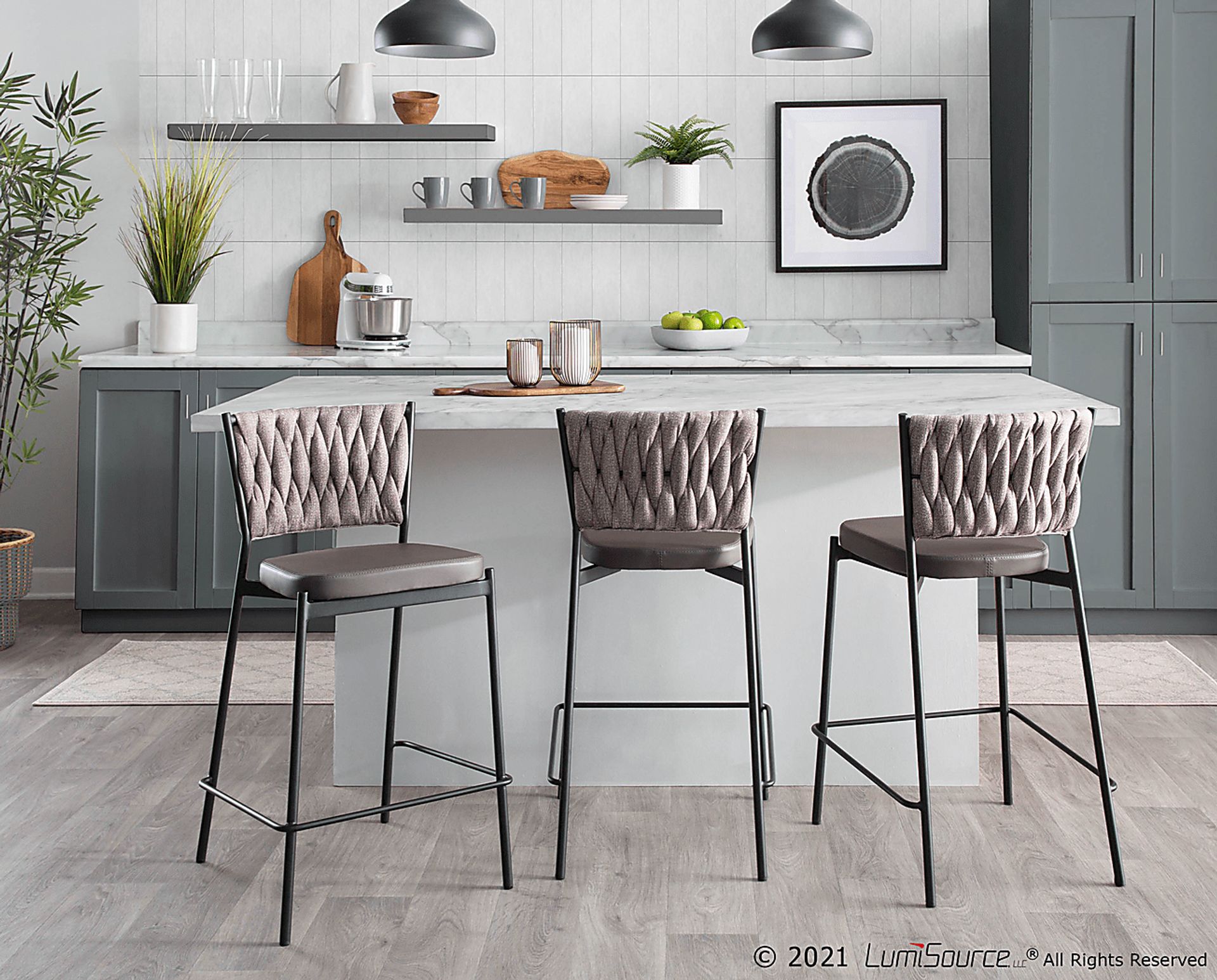 Portola Gem Brown Counter Height Stool, Set of 2 - Image 8