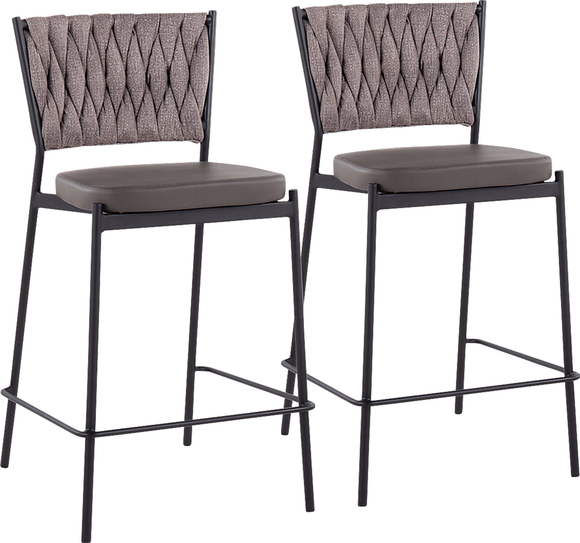 Portola Gem Brown Counter Height Stool, Set of 2 - Image 1