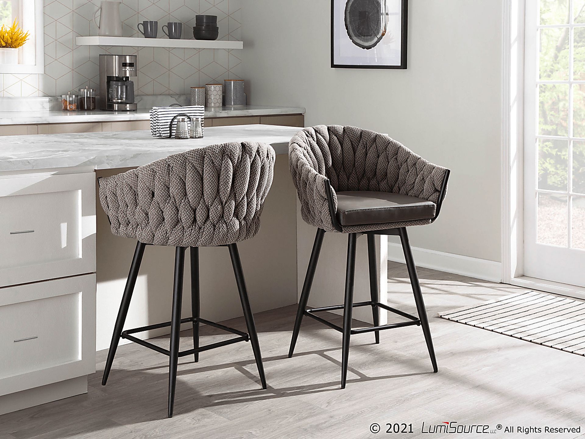 Portola Gem Gray Counter Height Stool, Set of 2 - Image 10