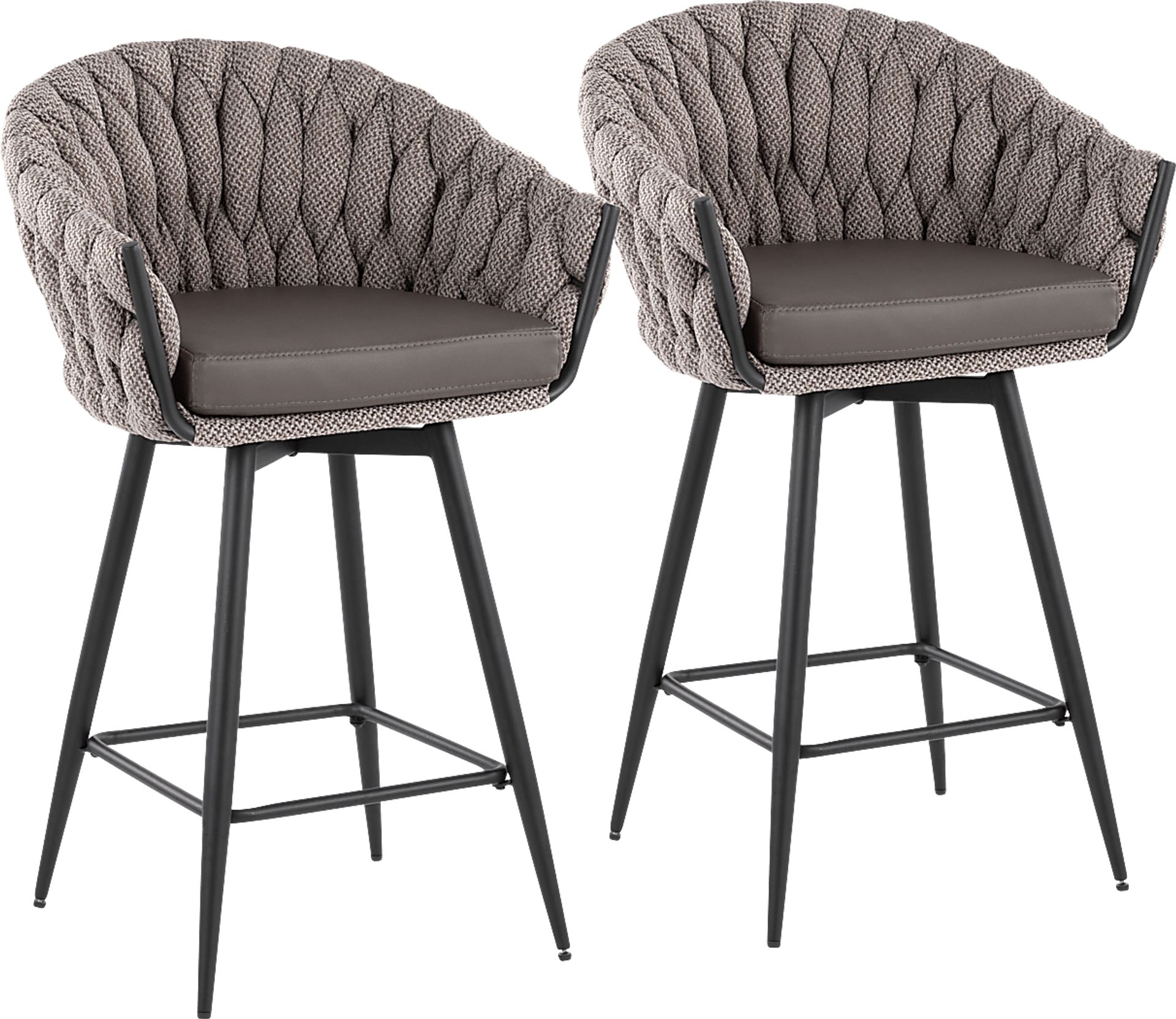 Portola Gem Gray Counter Height Stool, Set of 2 - Image 1