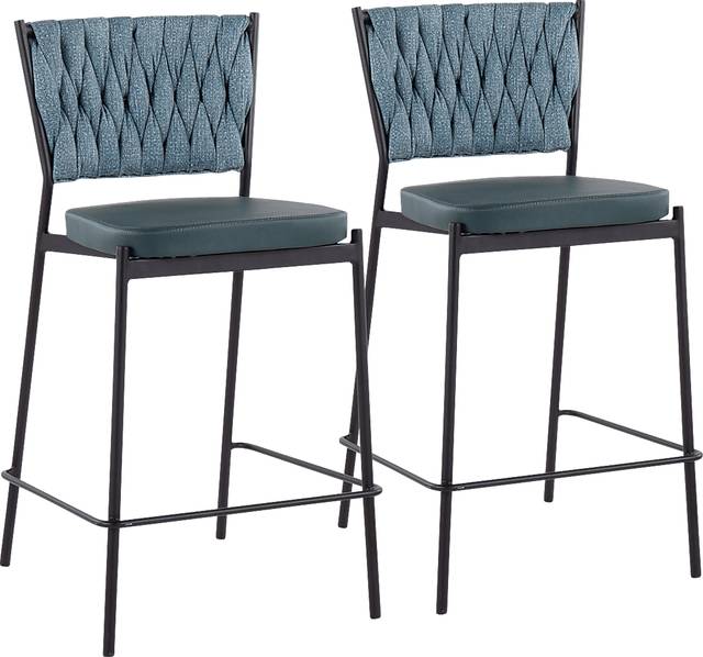 Portola Gem Green Counter Height Stool, Set of 2 - Thumbnail - Image 1