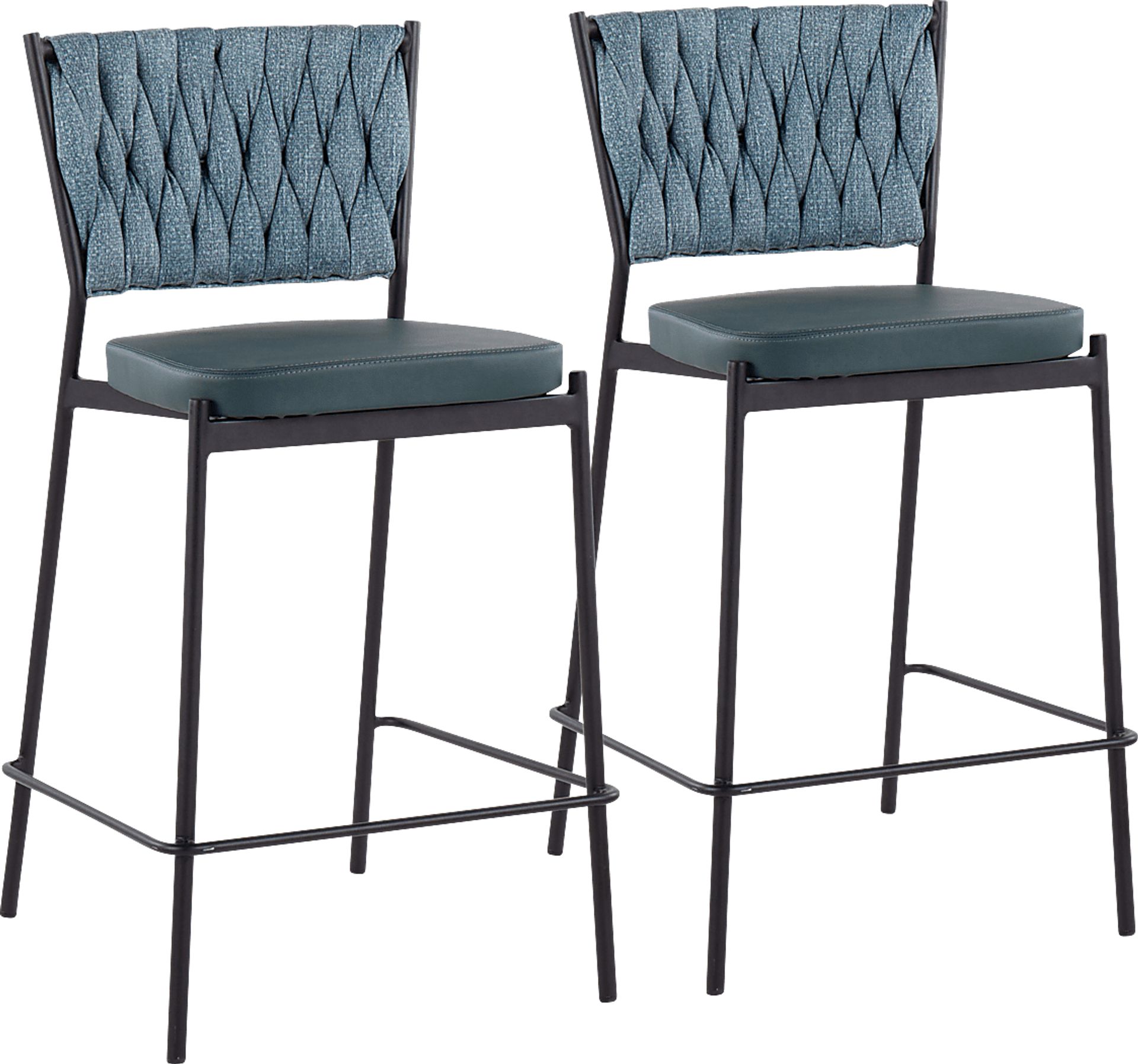 Portola Gem Green Counter Height Stool, Set of 2 - Image 1