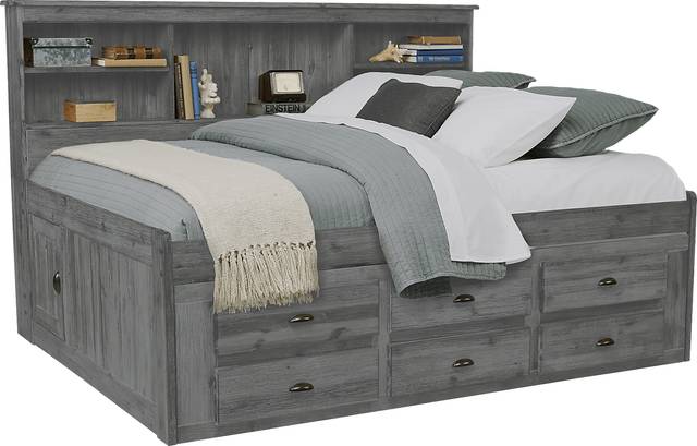 Portside Gray 3 Pc Full Daybed with Storage - Thumbnail - Image 1