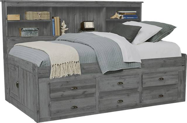 Portside Gray 3 Pc Twin Daybed with Storage - Thumbnail - Image 1