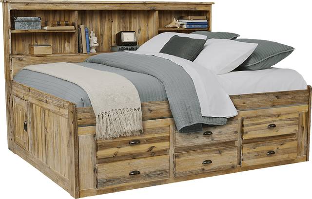 Portside Sand 3 Pc Full Daybed Bed with Storage - Thumbnail - Image 1