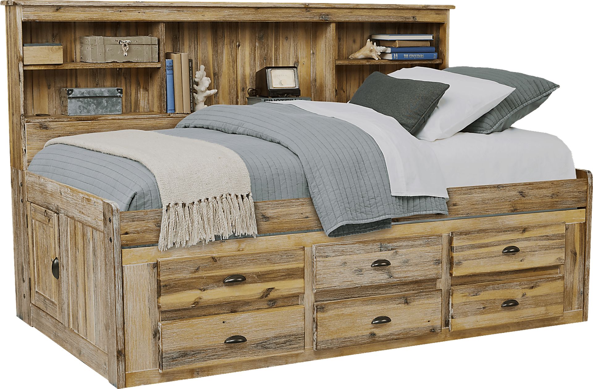 Portside Sand 3 Pc Twin Daybed with Storage - Image 1
