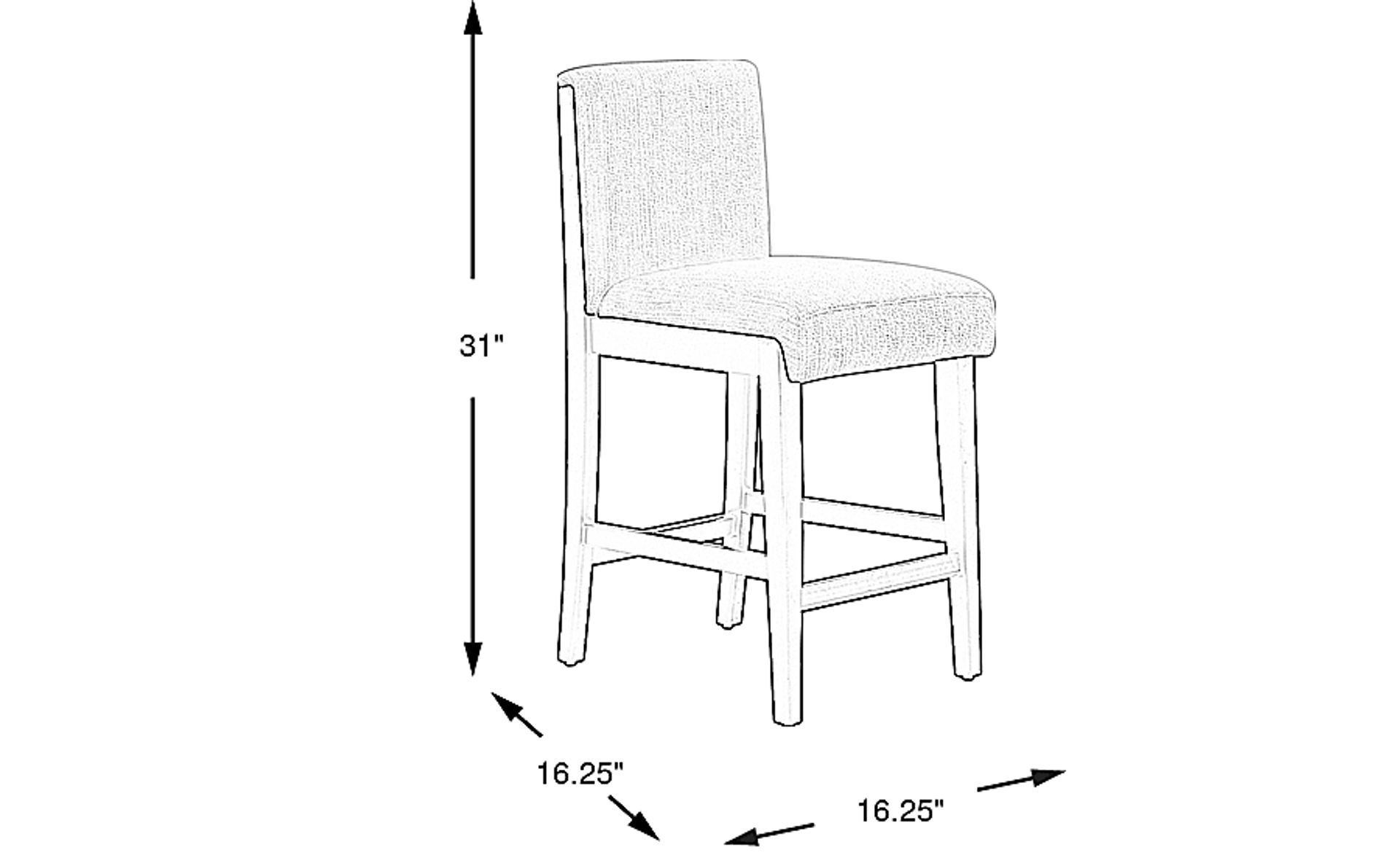 Dimension Image. Please refer to the Dimension Tab on this page for dimension details.
