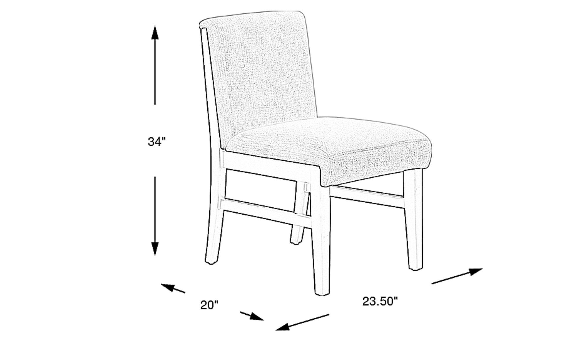 Dimension Image. Please refer to the Dimension Tab on this page for dimension details.
