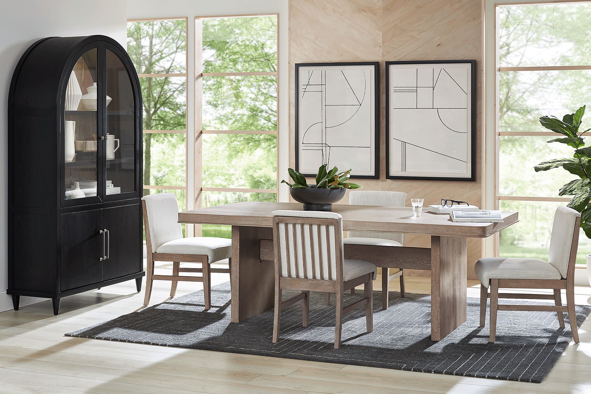 Portsmouth Natural 5 Pc Dining Room with Natural Chairs - Image 1