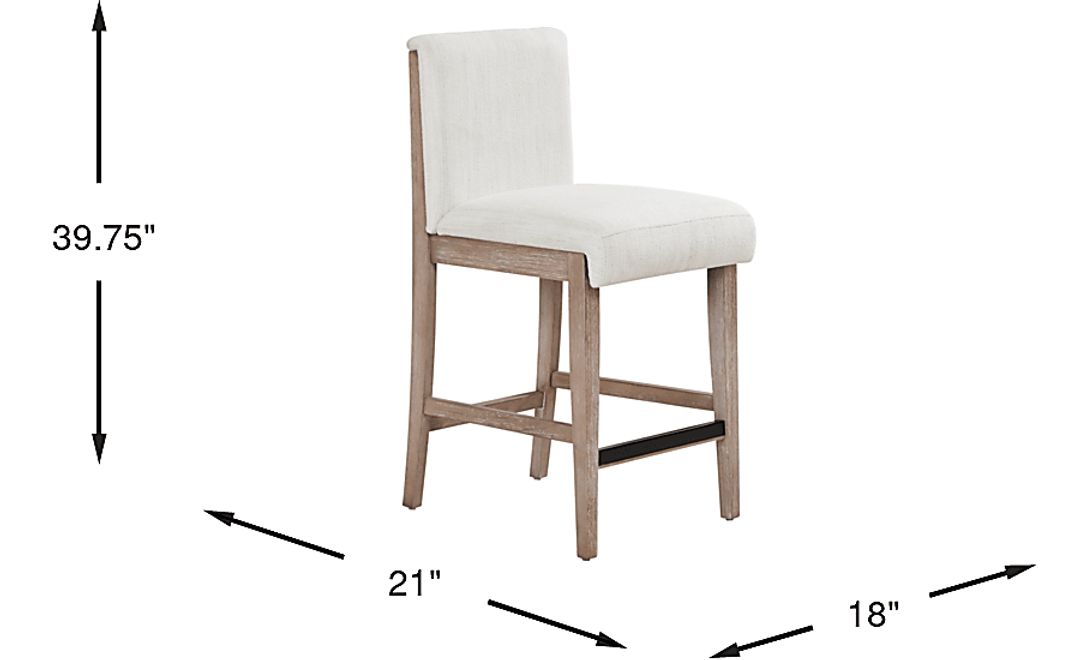 Portsmouth Natural Upholstered Counter Height Stool