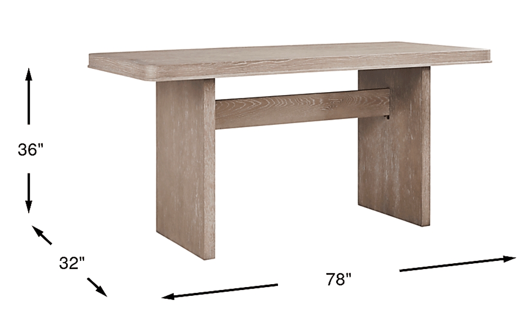 Portsmouth Natural Rectangle Counter Height Dining Table