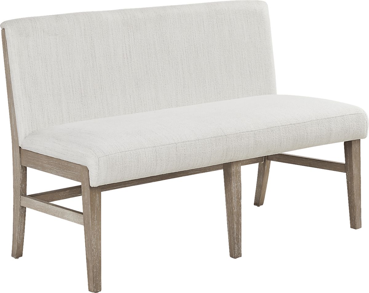 Portsmouth 6 Pc Natural Light Wood Beige,White Dining Room Set With ...