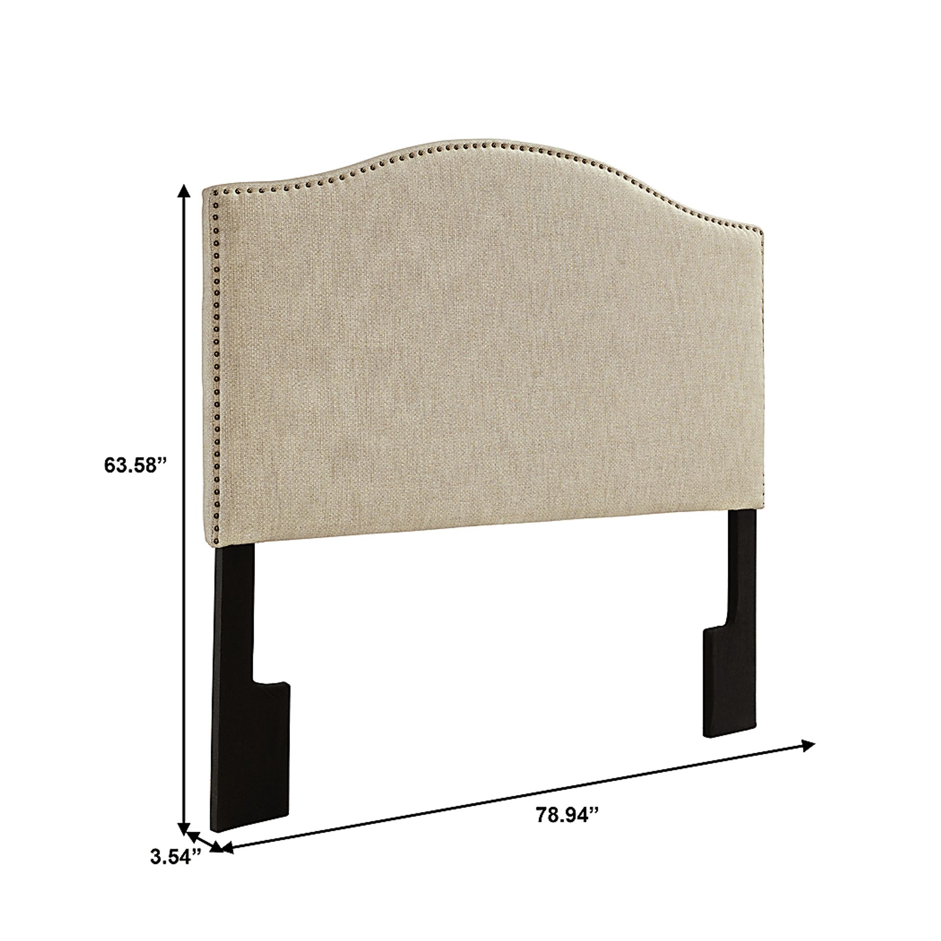 Posey Beige King/California King Headboard - Image 9