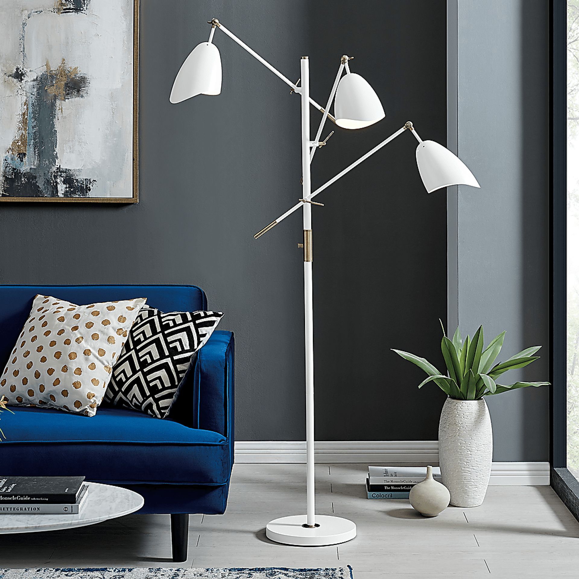 Posey Place White Floor Lamp - Image 3