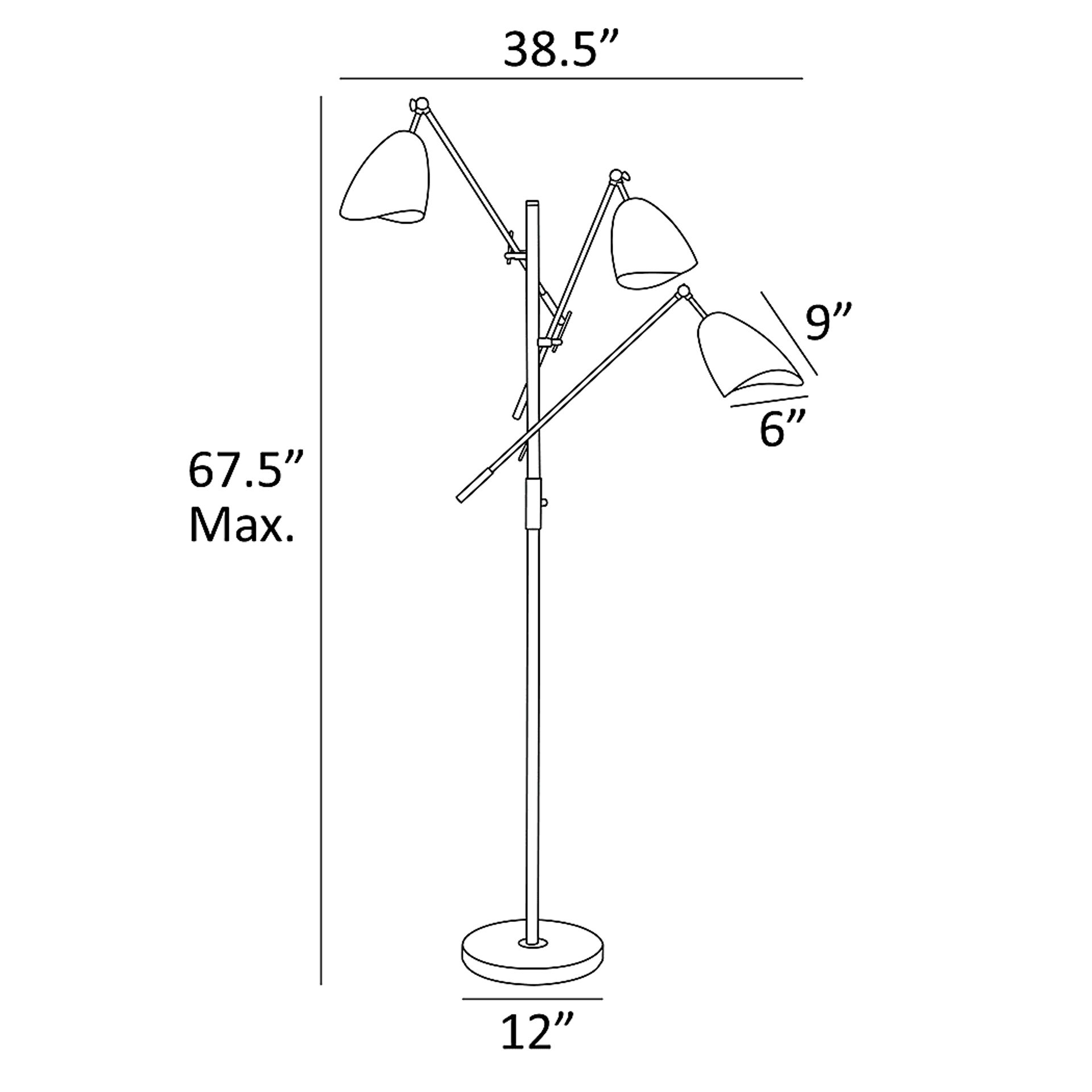 Posey Place White Floor Lamp - Image 4