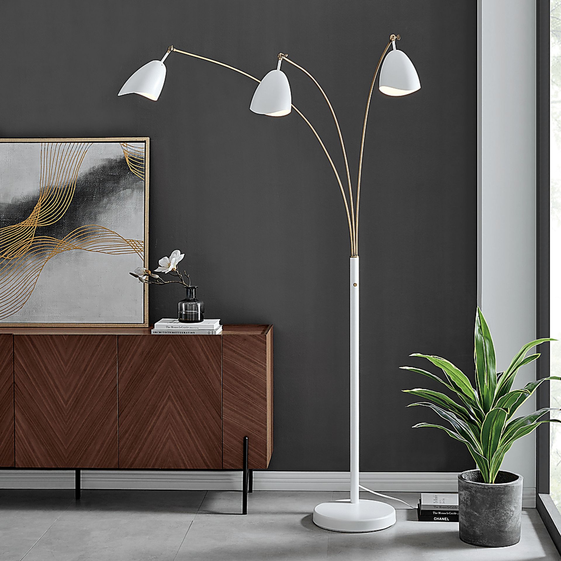 Possee Place White Floor Lamp - Image 4