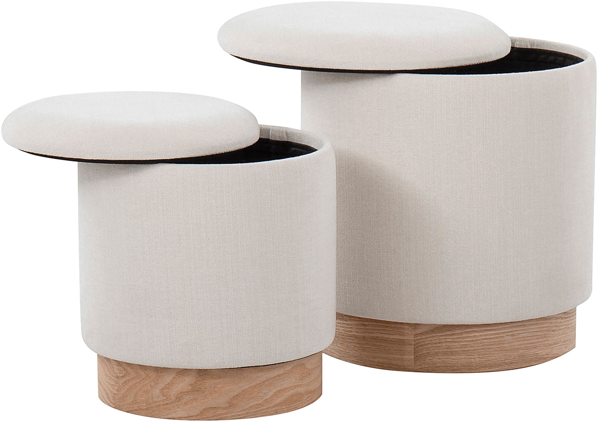 Poulnot Cream Ottoman, Set of 2 - Image 6