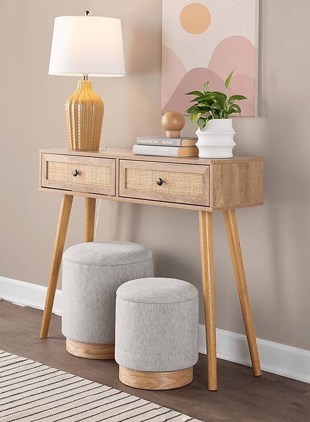 Poulnot Gray Ottoman, Set of 2 - Thumbnail - Image 2