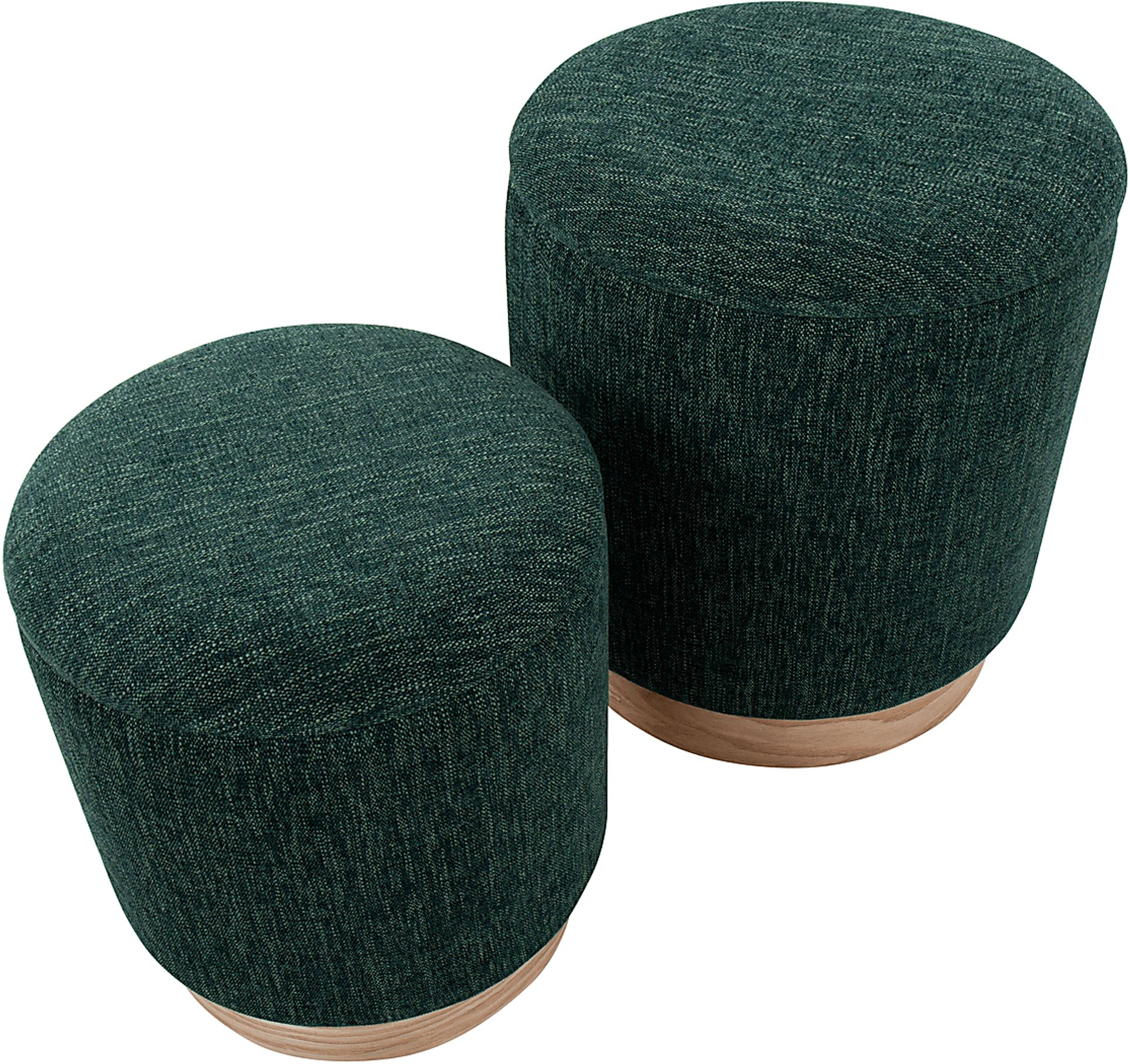 Poulnot Green Ottoman, Set of 2 - Image 4