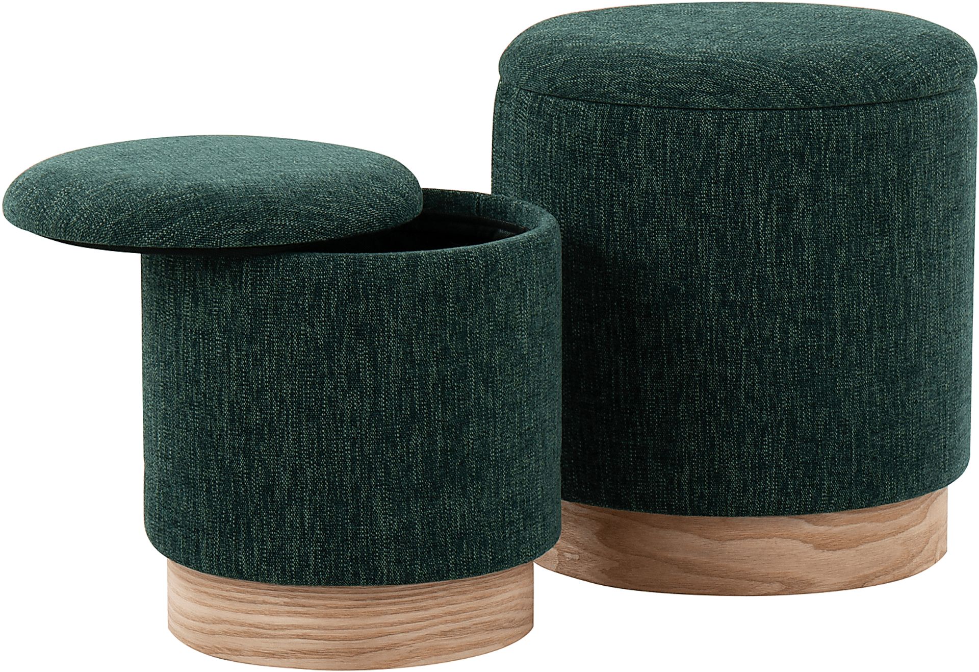 Poulnot Green Ottoman, Set of 2 - Image 5