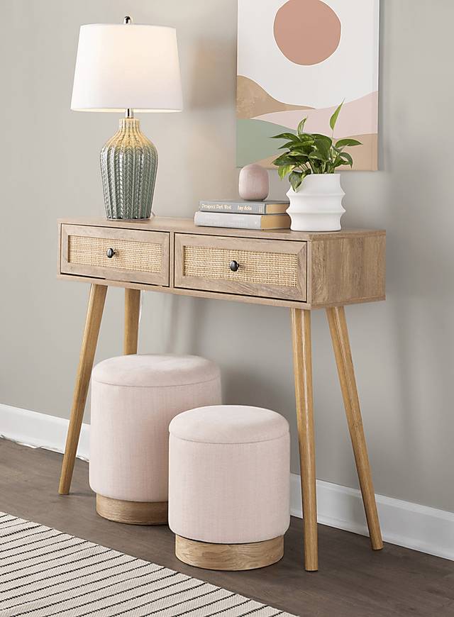 Poulnot Pink Ottoman, Set of 2 - Thumbnail - Image 2