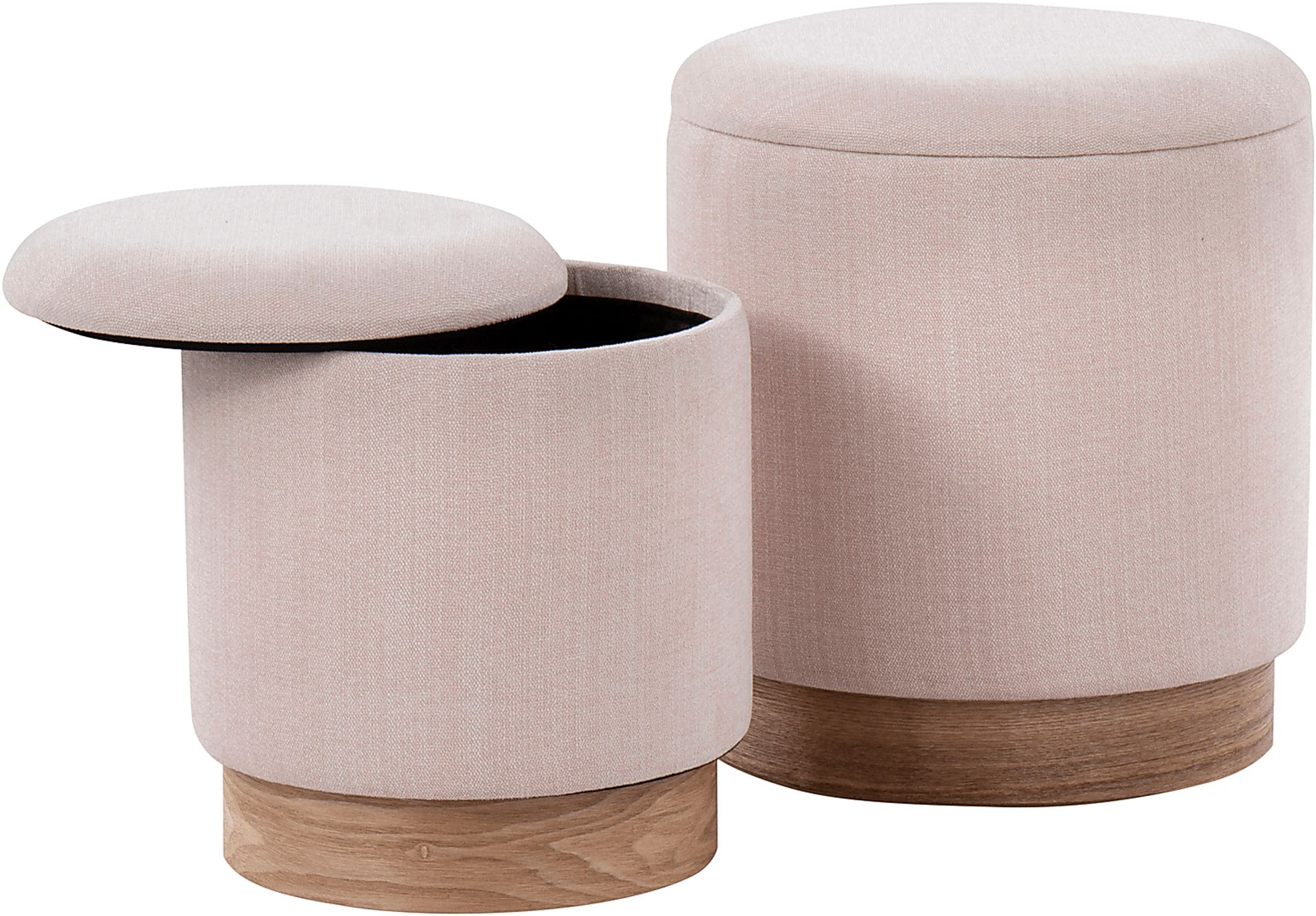 Poulnot Pink Ottoman, Set of 2 - Image 4