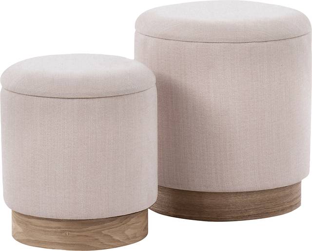 Poulnot Pink Ottoman, Set of 2 - Thumbnail - Image 1