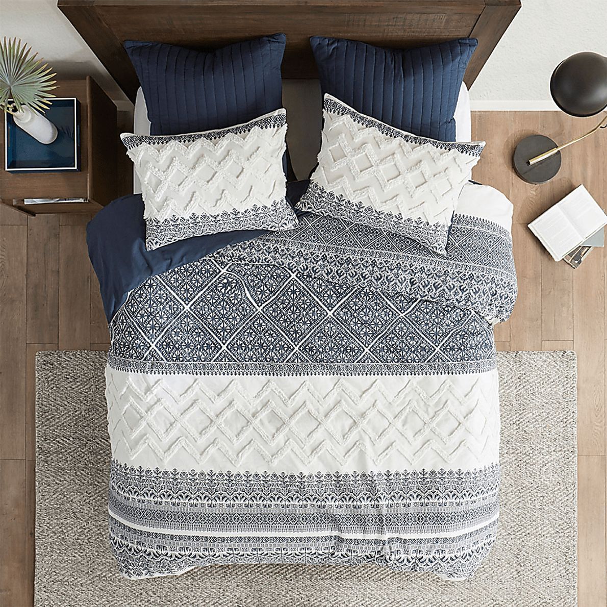 Poweshick Navy 3 Pc Full/Queen Comforter Set