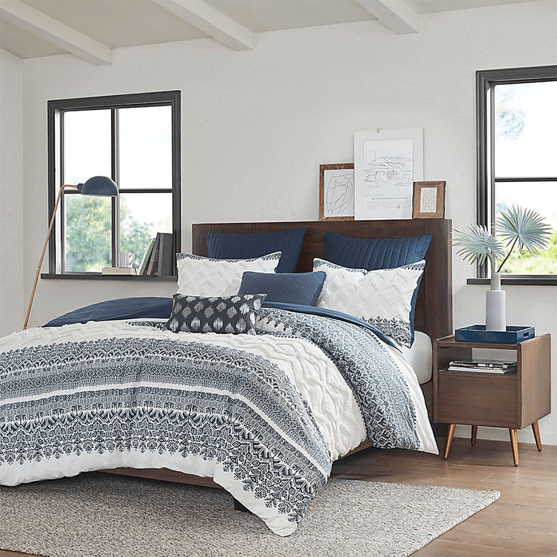 Poweshick Navy 3 Pc King/California King Comforter Set - Image 1