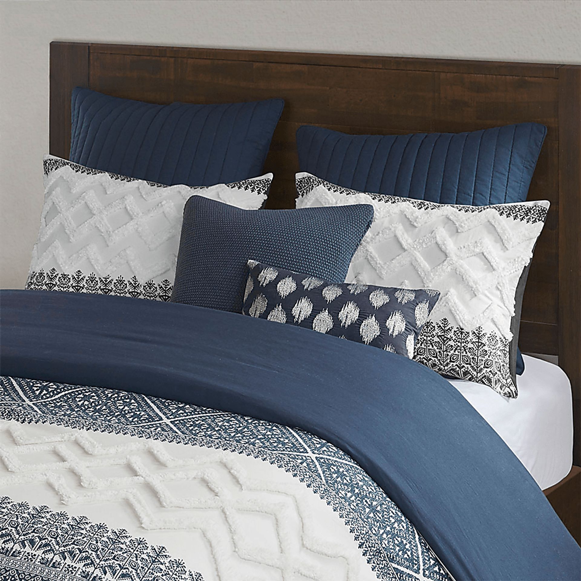 Poweshick Navy 3 Pc King/California King Duvet Set - Image 11