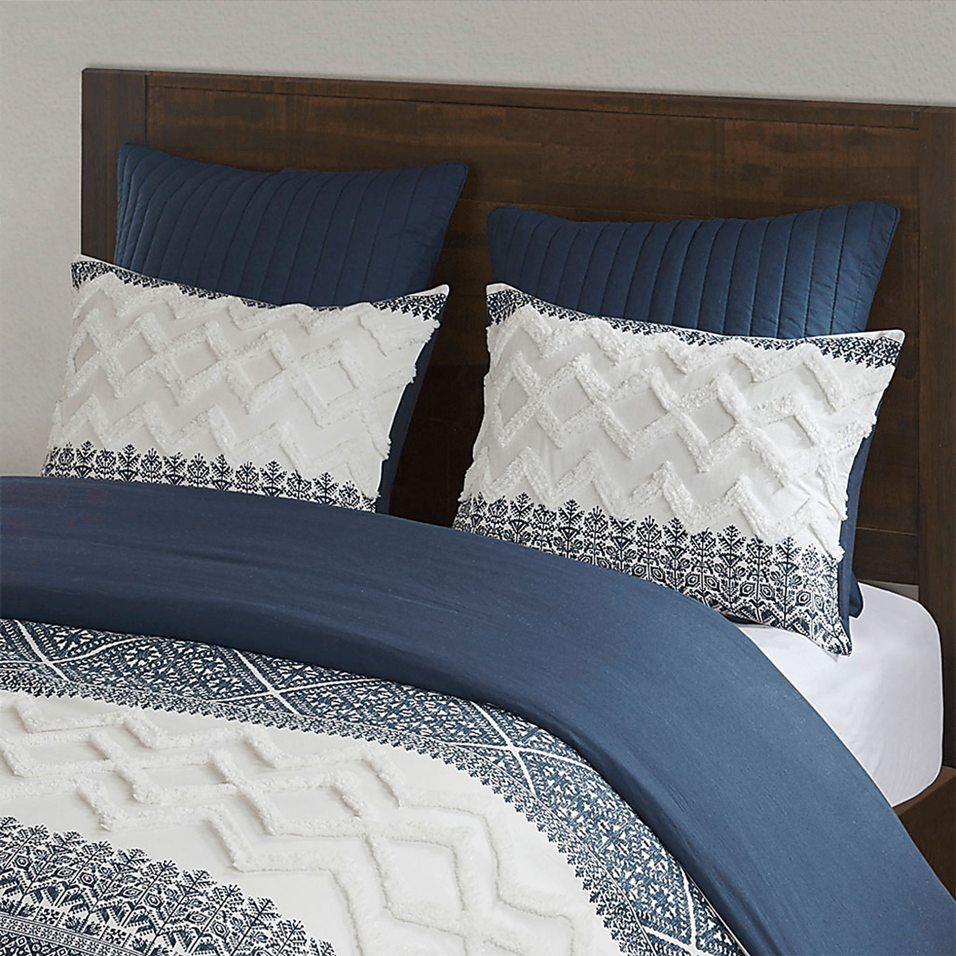 Poweshick Navy 3 Pc King/California King Duvet Set - Image 12